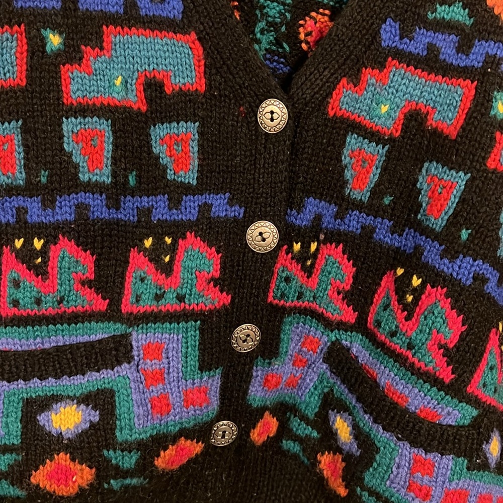 L.L. Bean vintage wool cardigan size M - Picture 4 of 6